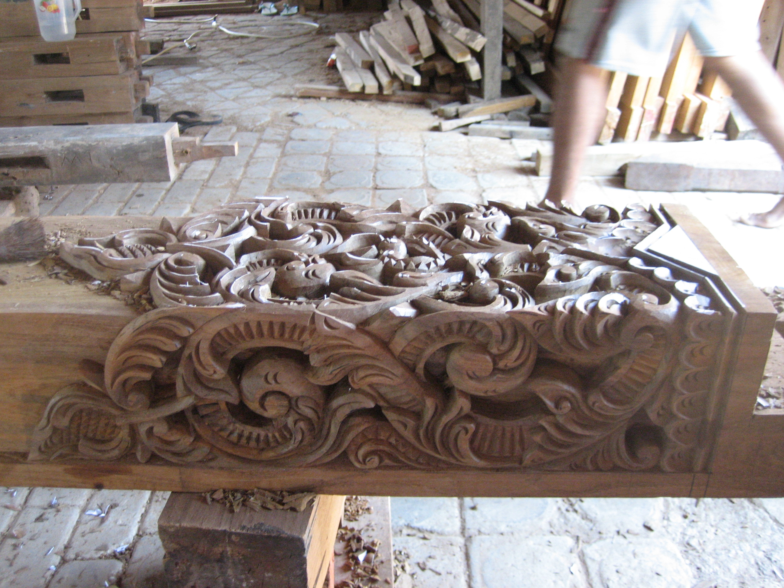 Finished carving depth