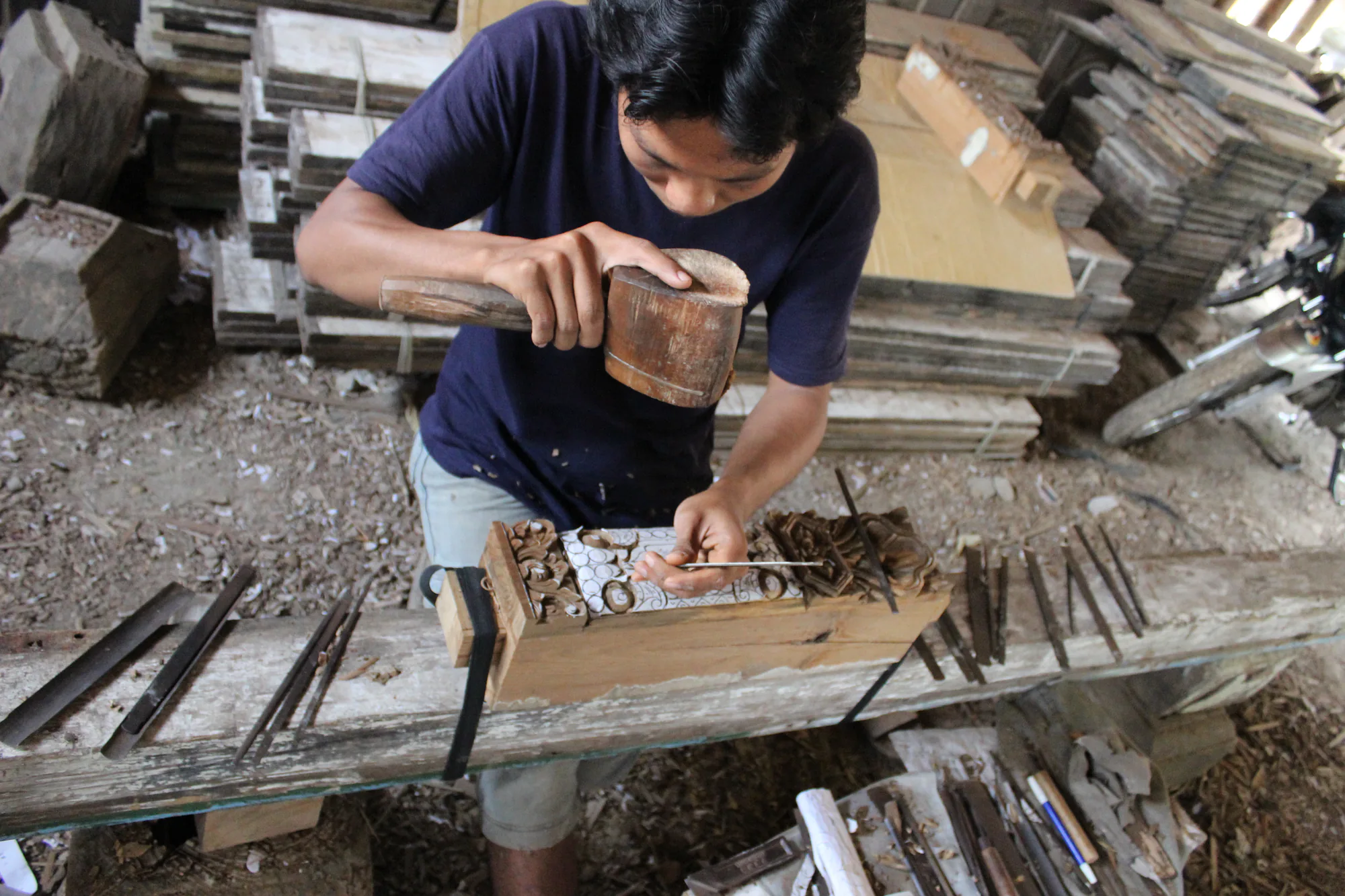 Carving by hand