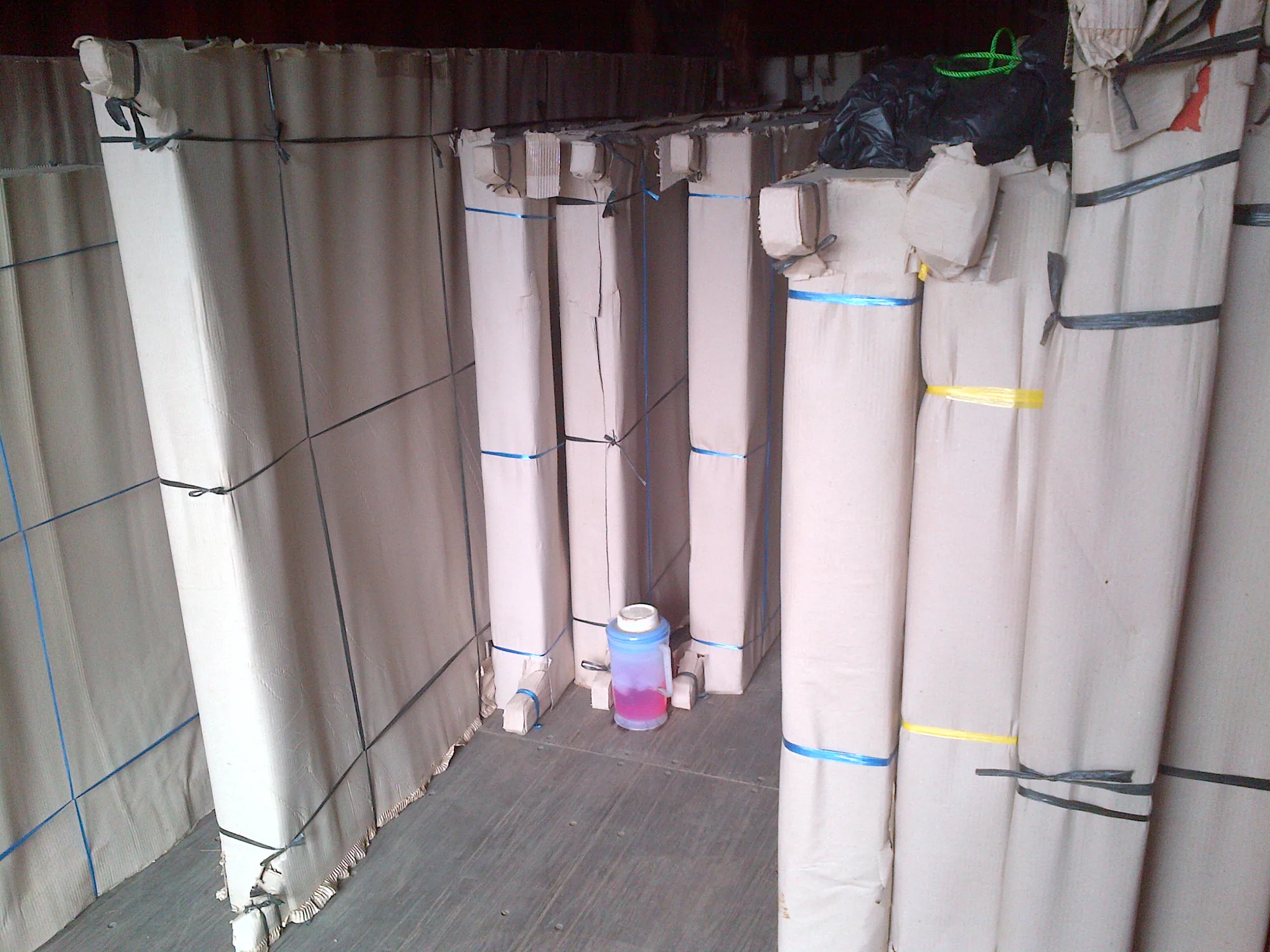 Pack: Each component is wrapped and protected for sea freight.
