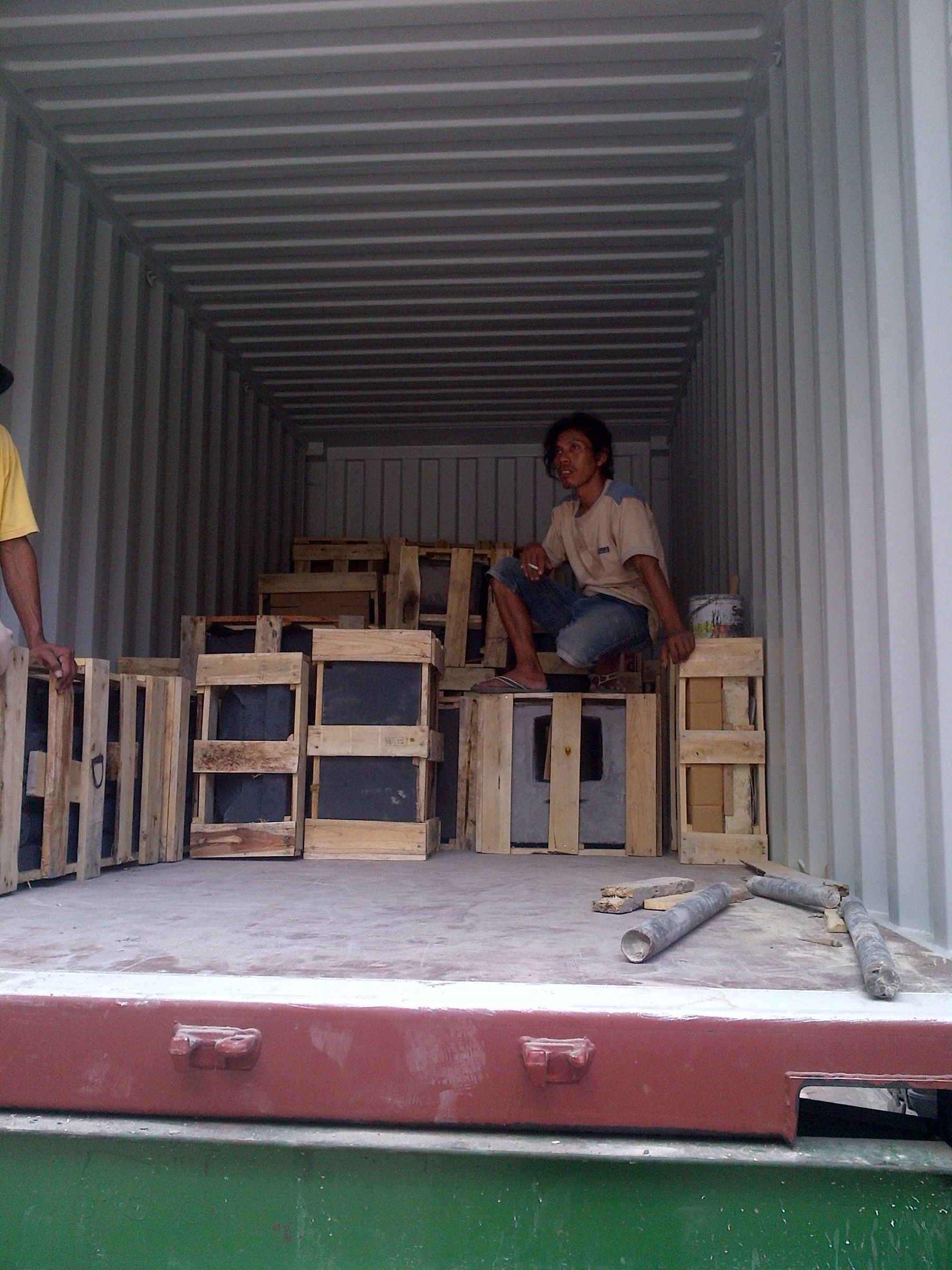 Crates inside container in the Tanarupa portfolio